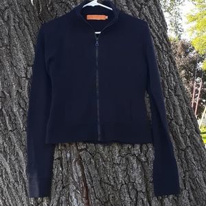 Sweet by Miss Me Black Zipper Cardigan Sweater Med‎